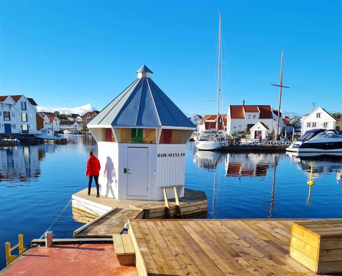 Badstua på Bade Olena i Skudeneshavn - Klikk for stort bilde